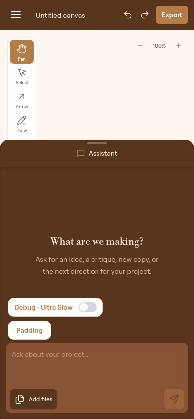 Current Coffee Frame mobile assistant sheet